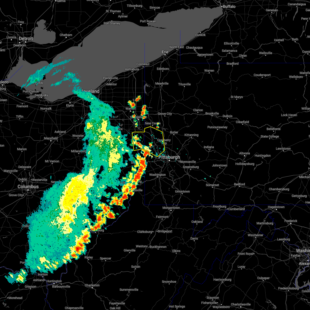 Interactive Hail Maps Hail Map for Ellwood City, PA