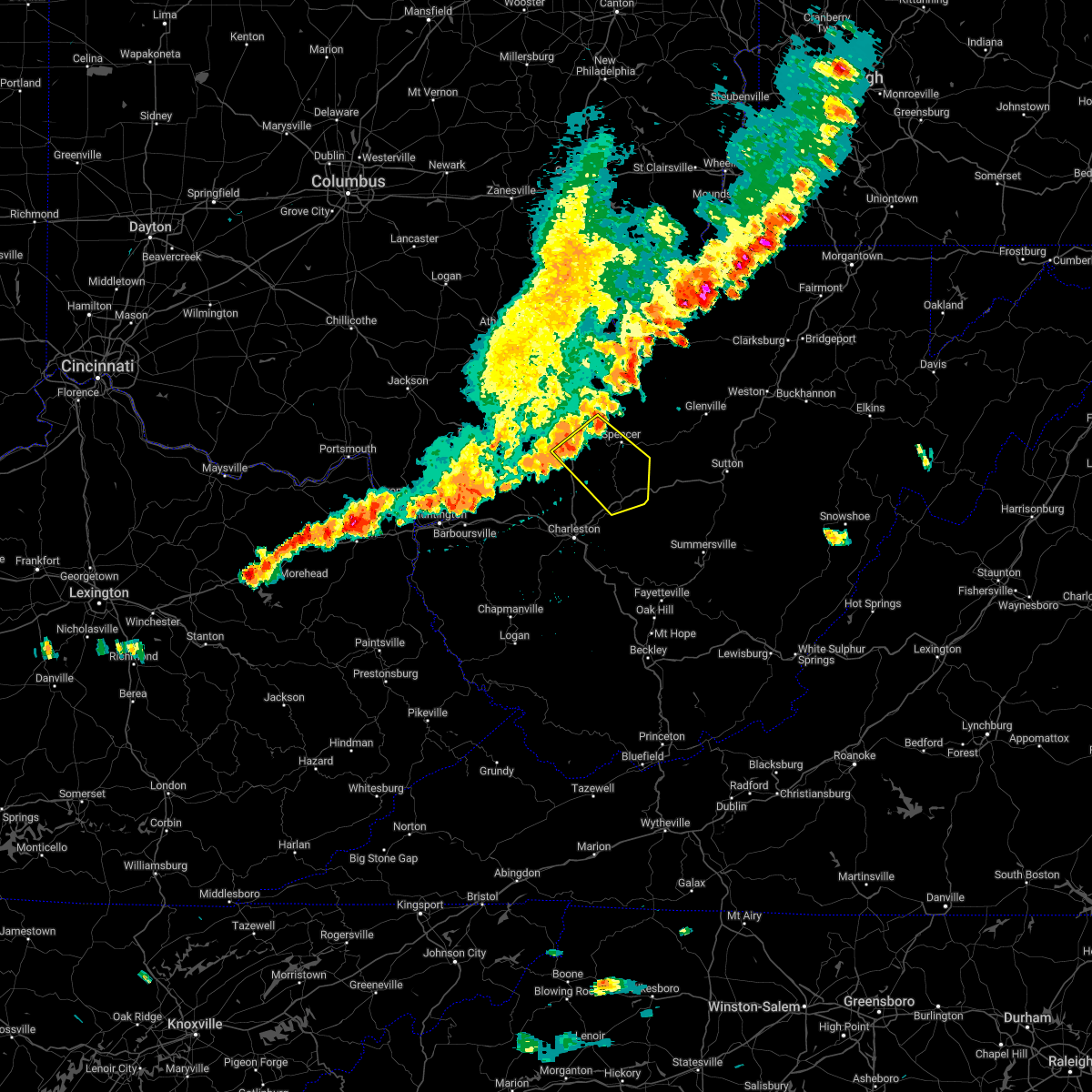 Interactive Hail Maps Hail Map for Clendenin, WV