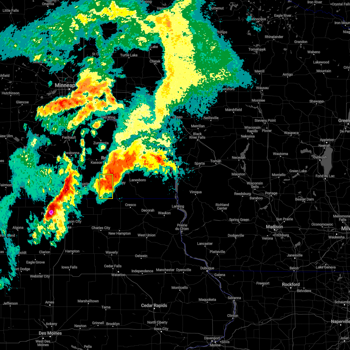 Interactive Hail Maps Hail Map for Grand Meadow, MN