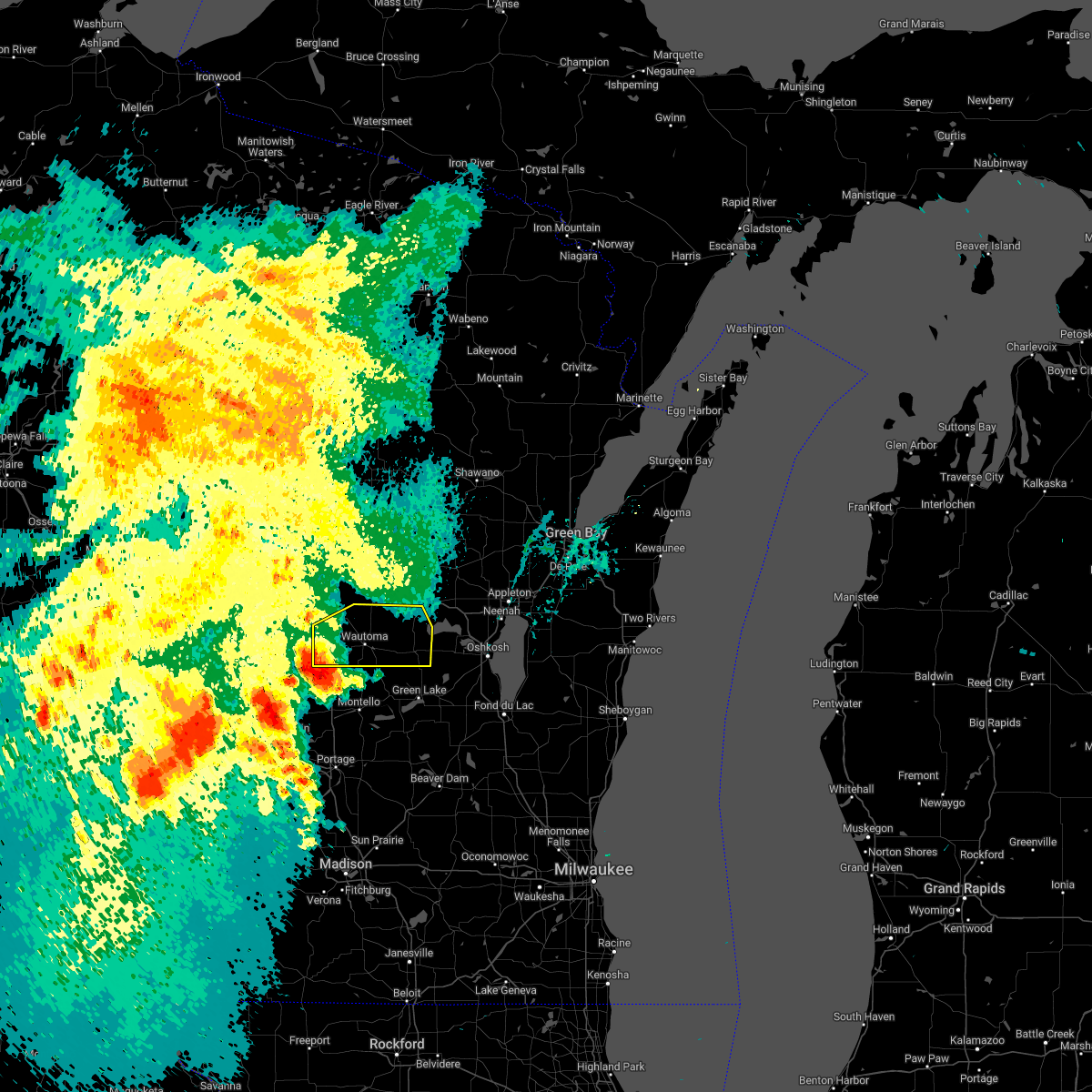 Interactive Hail Maps Hail Map for Wautoma, WI