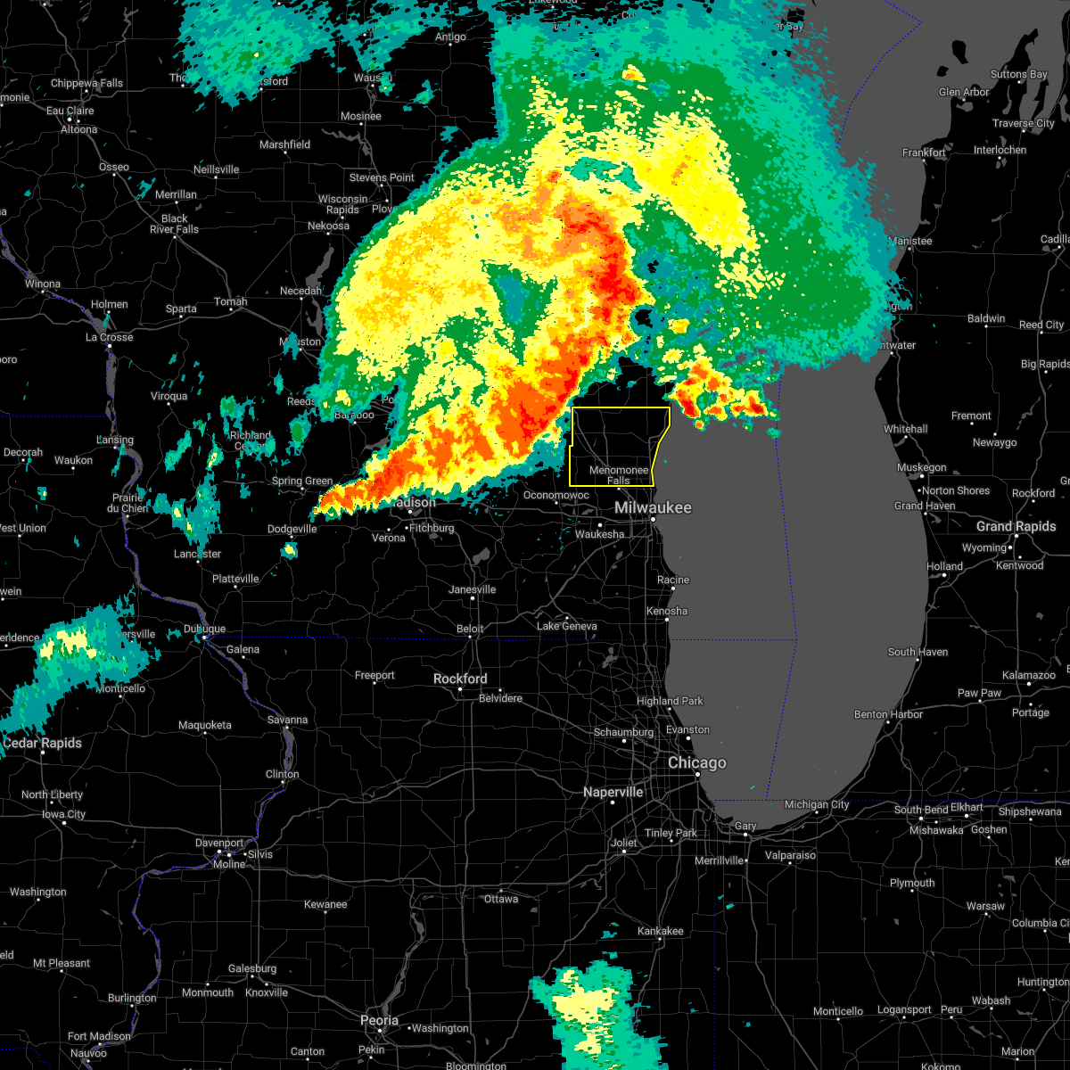 Interactive Hail Maps Hail Map for Slinger, WI