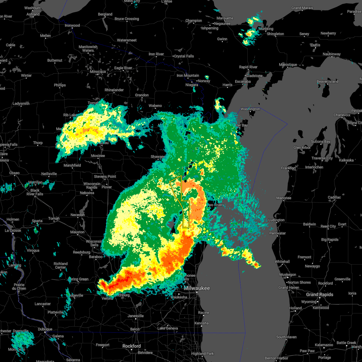 Interactive Hail Maps Hail Map for Kaukauna, WI