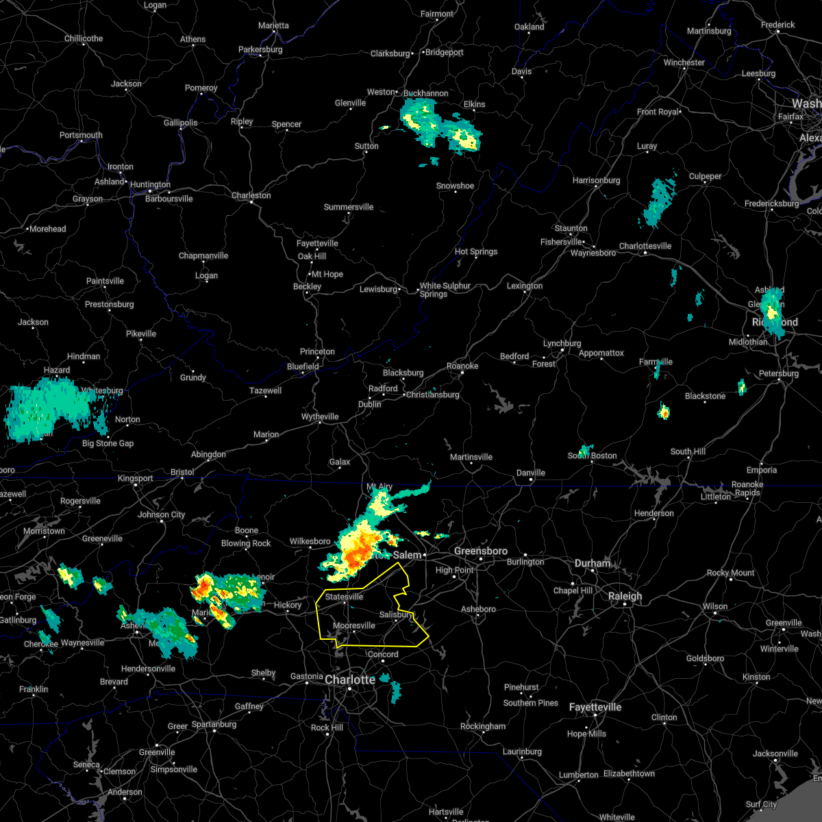 Interactive Hail Maps Hail Map for Mocksville, NC