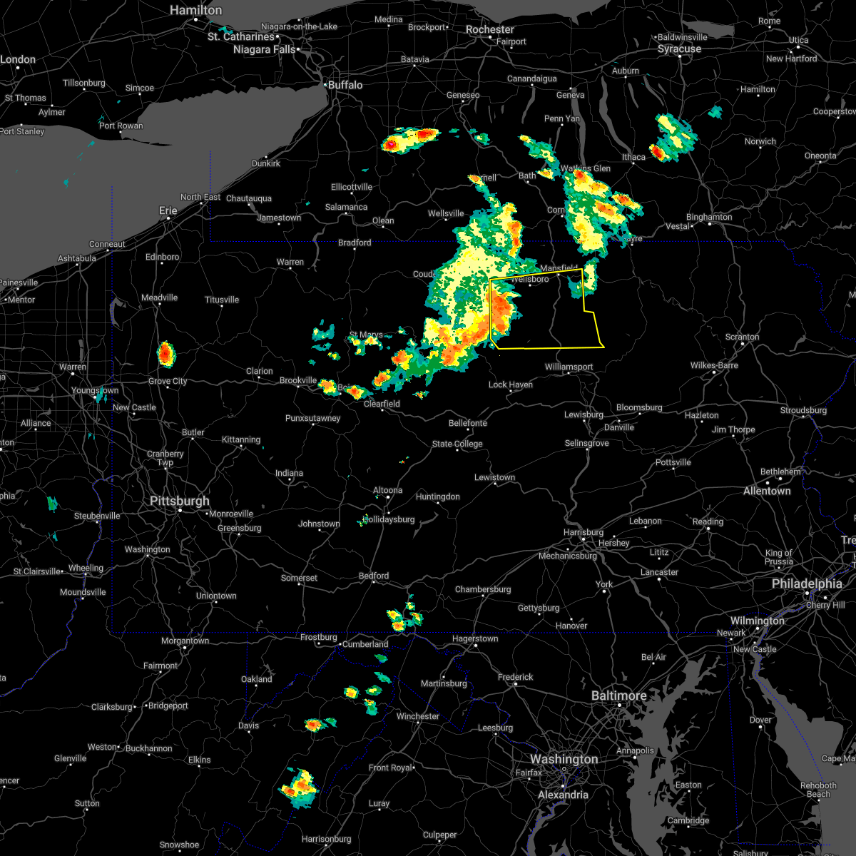 Interactive Hail Maps Hail Map for Blossburg, PA