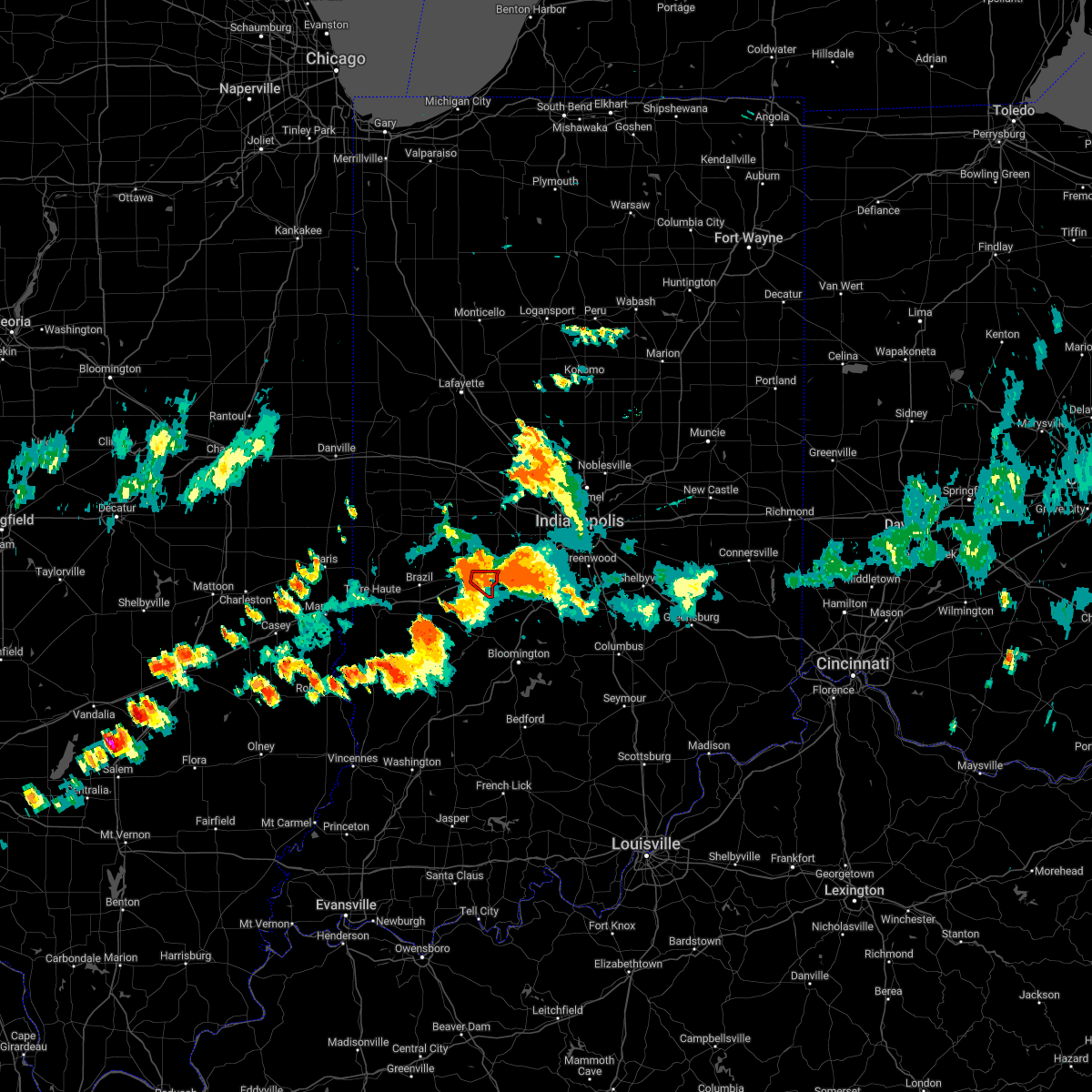 Interactive Hail Maps Hail Map for Cloverdale, IN