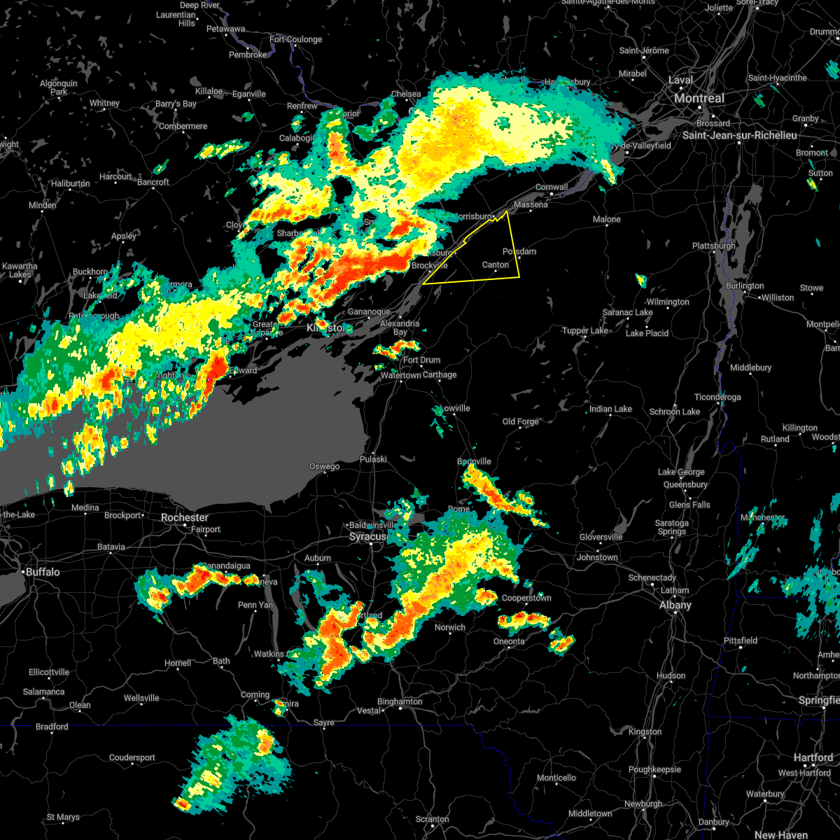 Interactive Hail Maps Hail Map for Waddington, NY