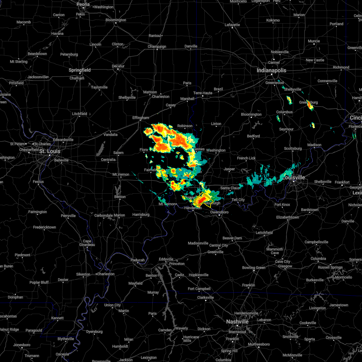 Hail Map for Evansville, IN Interactive Hail Maps