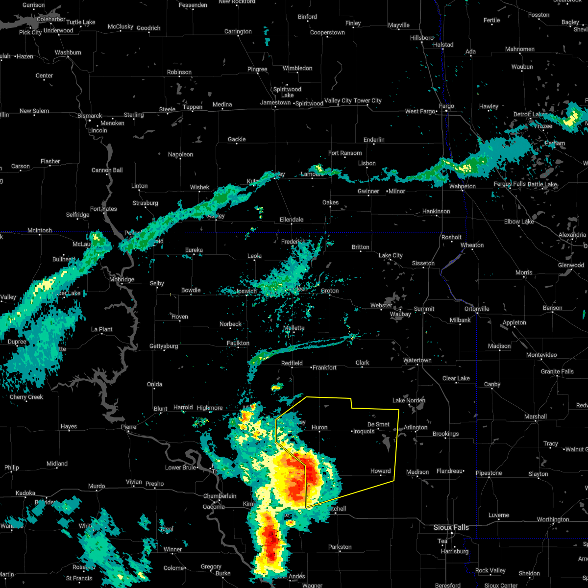 Interactive Hail Maps Hail Map for Huron, SD