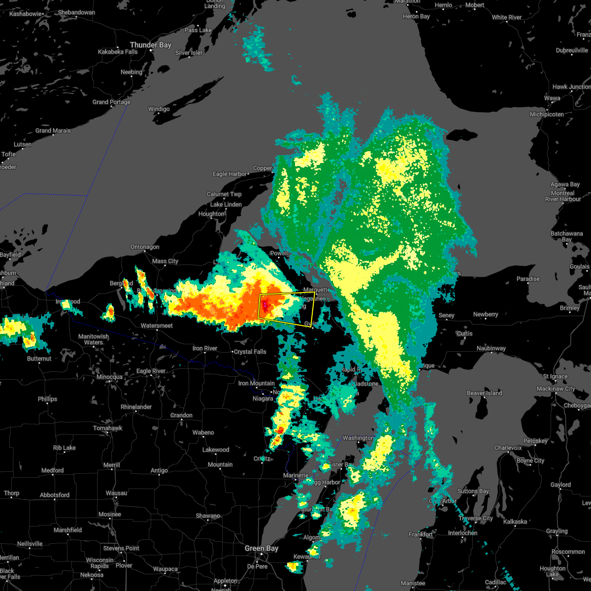 Interactive Hail Maps Hail Map for Gwinn, MI
