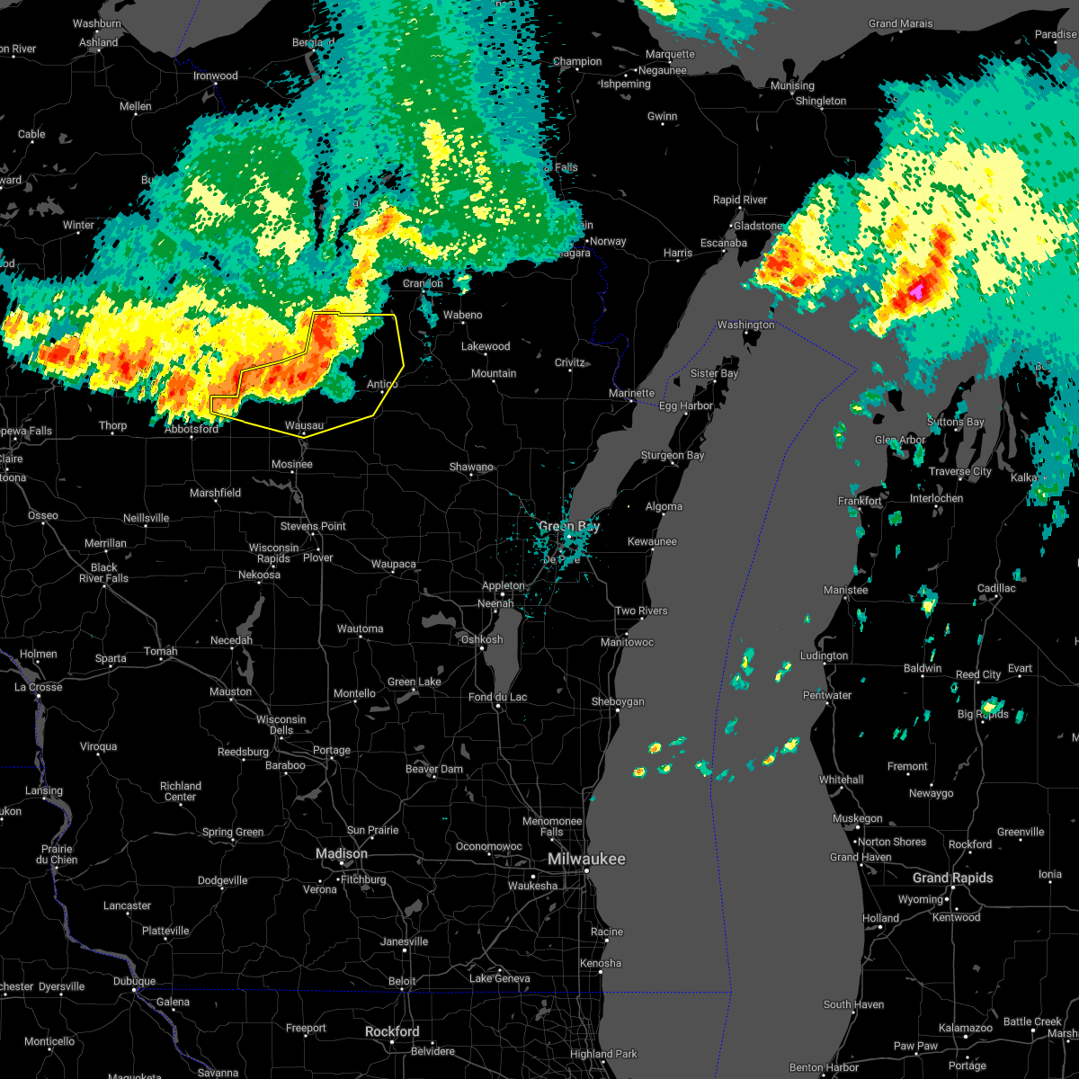 Interactive Hail Maps Hail Map for Wausau, WI