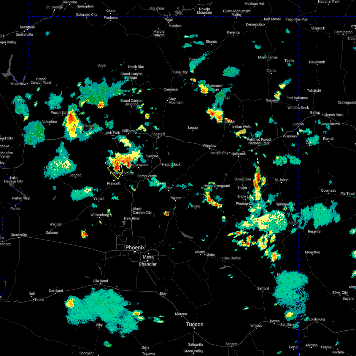 Interactive Hail Maps Hail Map for Prescott, AZ