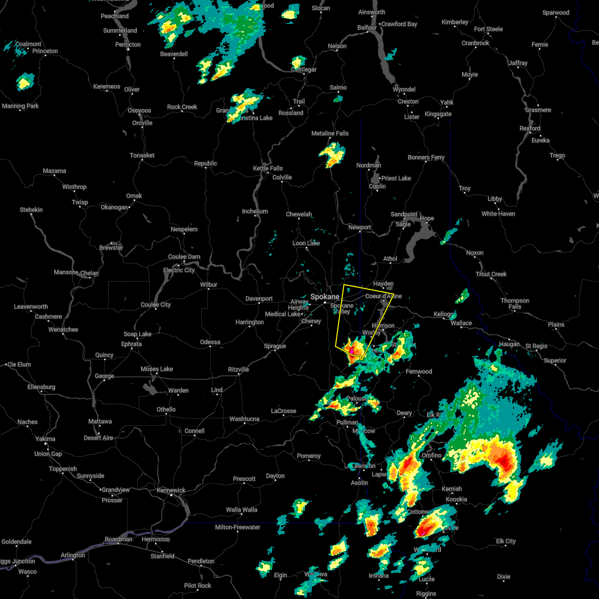 Interactive Hail Maps Hail Map for Spokane Valley, WA