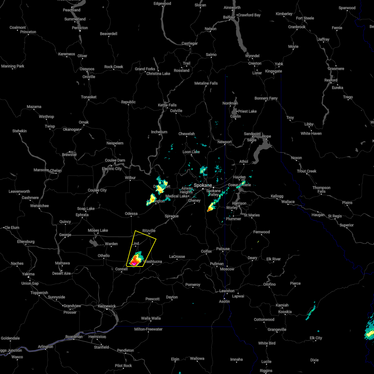 Interactive Hail Maps Hail Map for Lind, WA