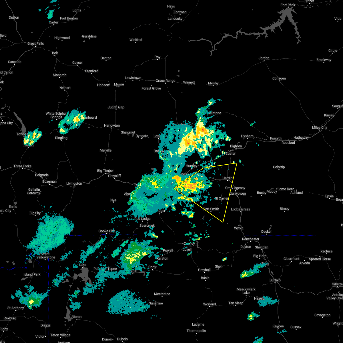 Interactive Hail Maps Hail Map for Hardin, MT