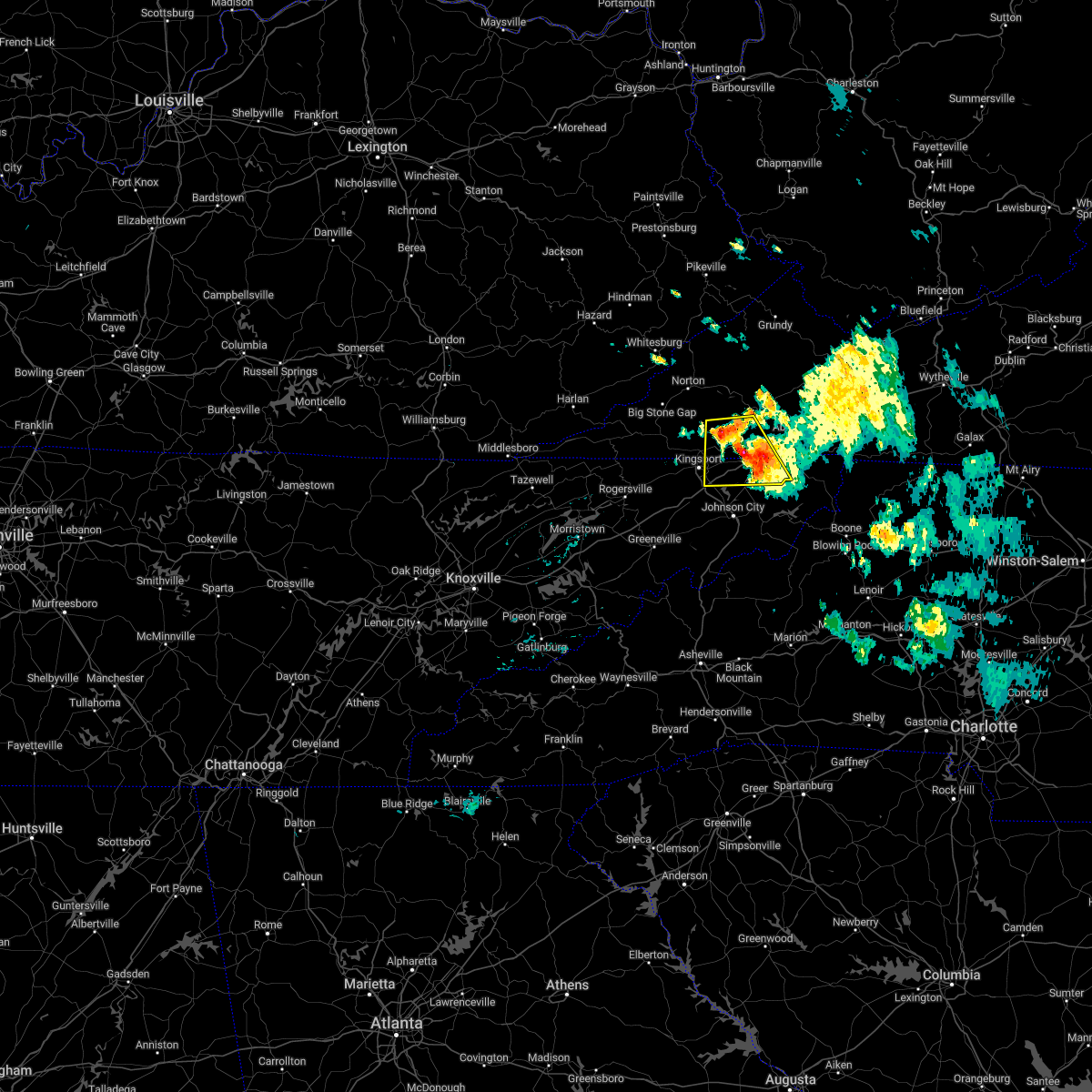 Interactive Hail Maps Hail Map for Kingsport, TN