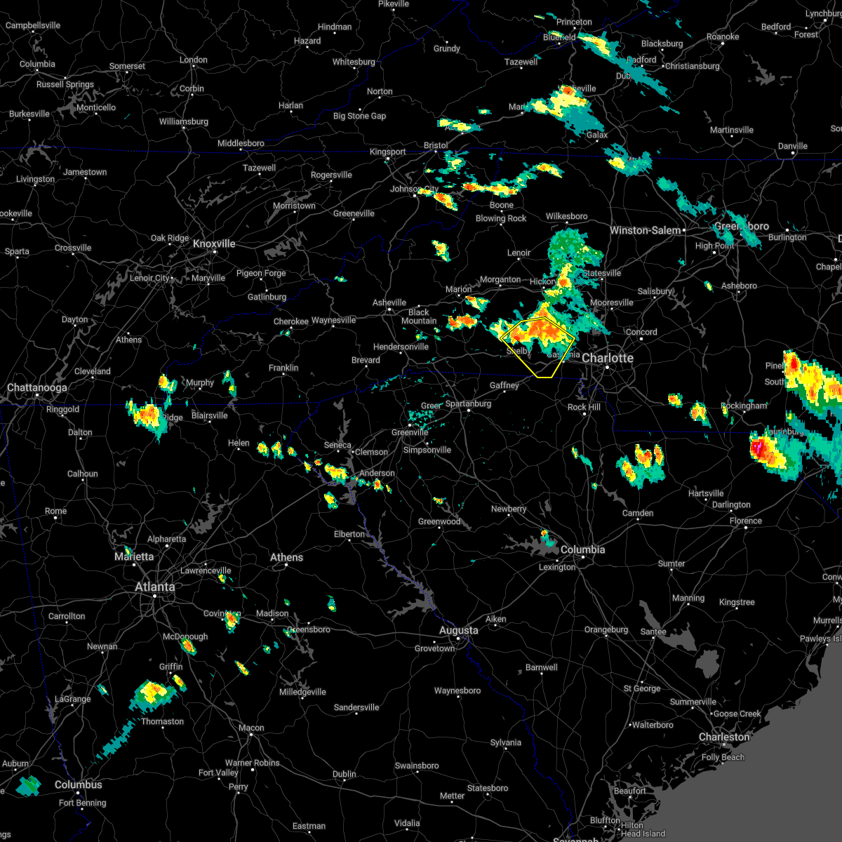 Interactive Hail Maps Hail Map for Cherryville, NC