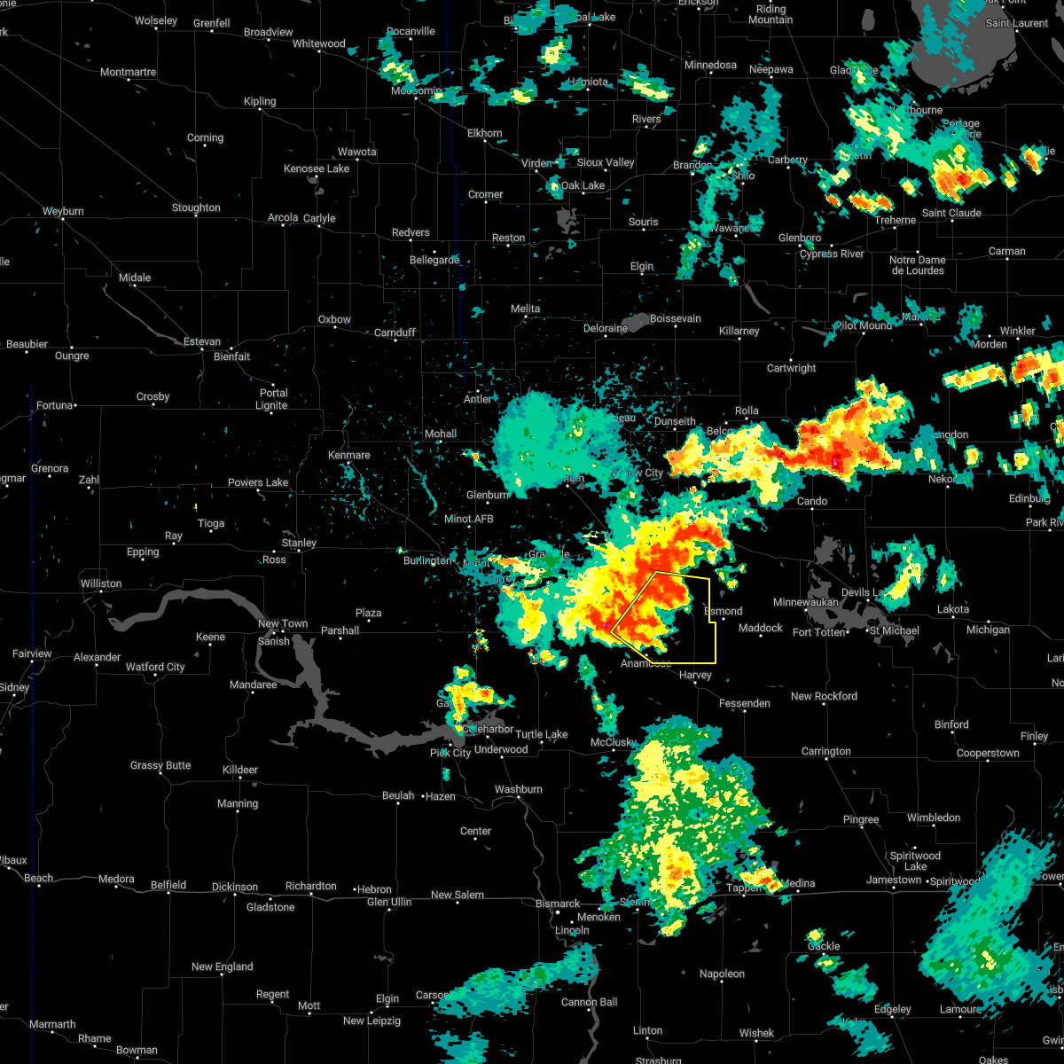 Interactive Hail Maps Hail Map for Anamoose, ND
