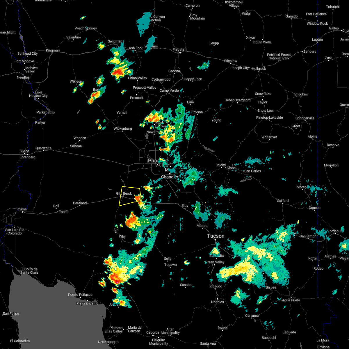 Interactive Hail Maps Hail Map for Gila Bend, AZ