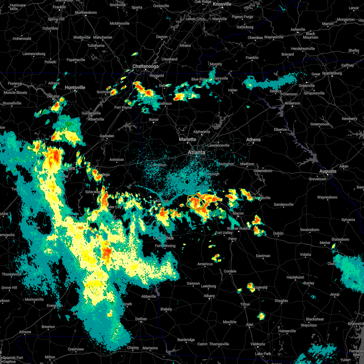 Interactive Hail Maps Hail Map for Meansville, GA