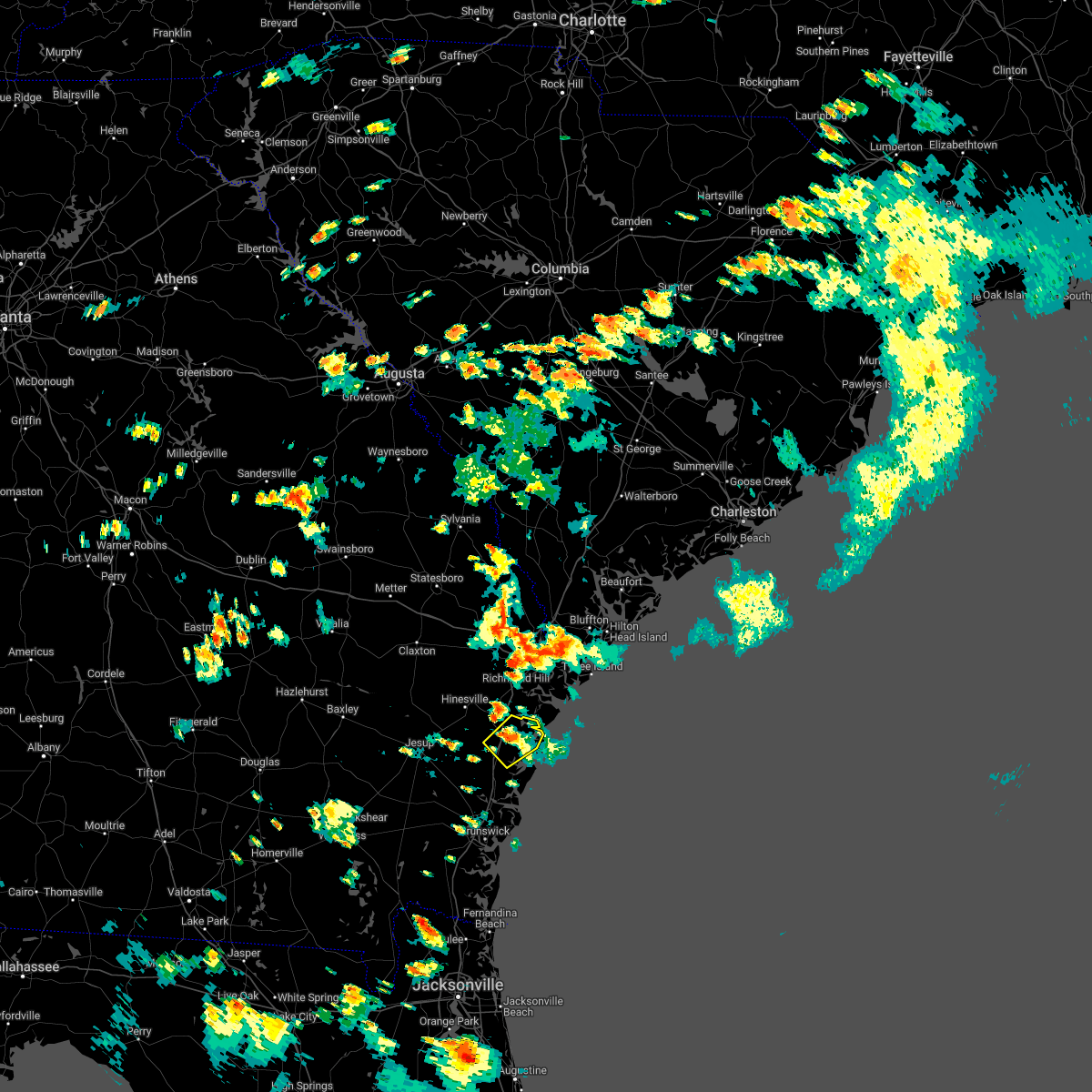Interactive Hail Maps Hail Map for Riceboro, GA