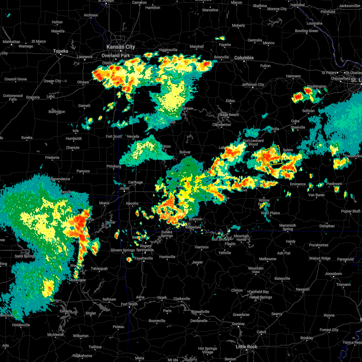 Interactive Hail Maps Hail Map for Edgar Springs, MO