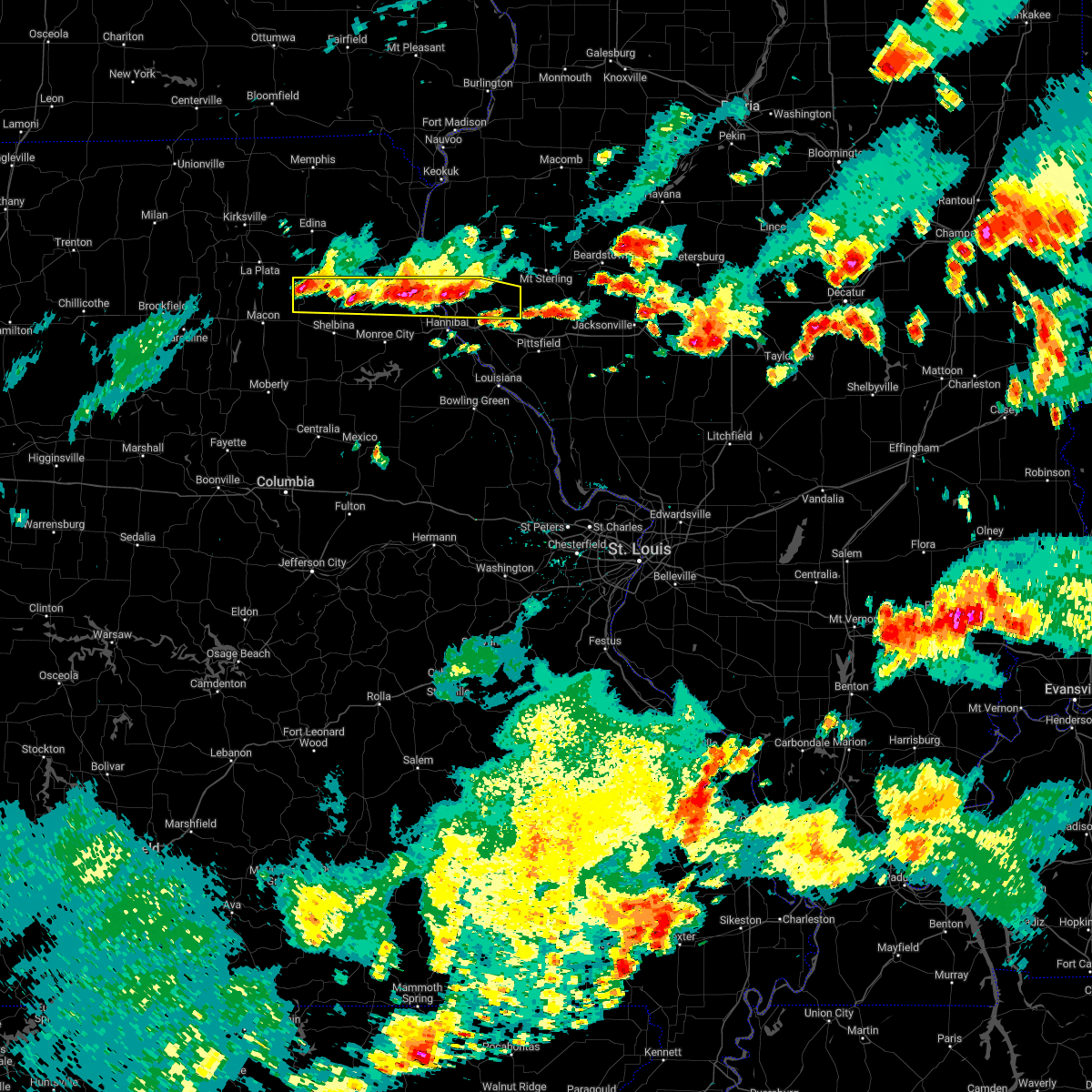 Interactive Hail Maps Hail Map for Palmyra, MO