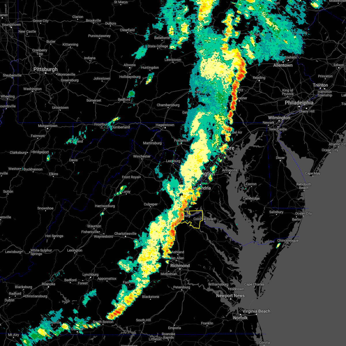 Interactive Hail Maps Hail Map for Fredericksburg, VA