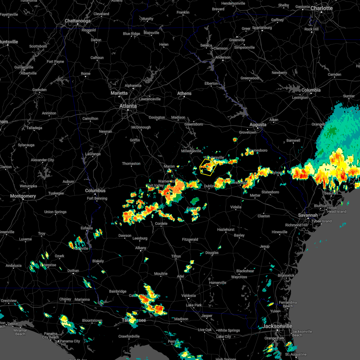 Interactive Hail Maps Hail Map for Tennille, GA
