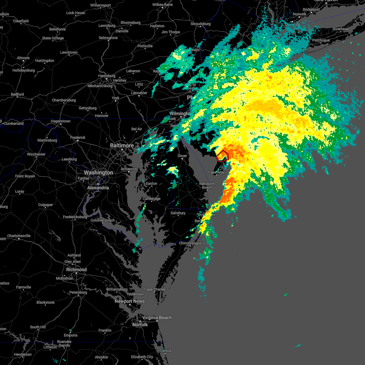 Interactive Hail Maps Hail Map for Woodbine, NJ