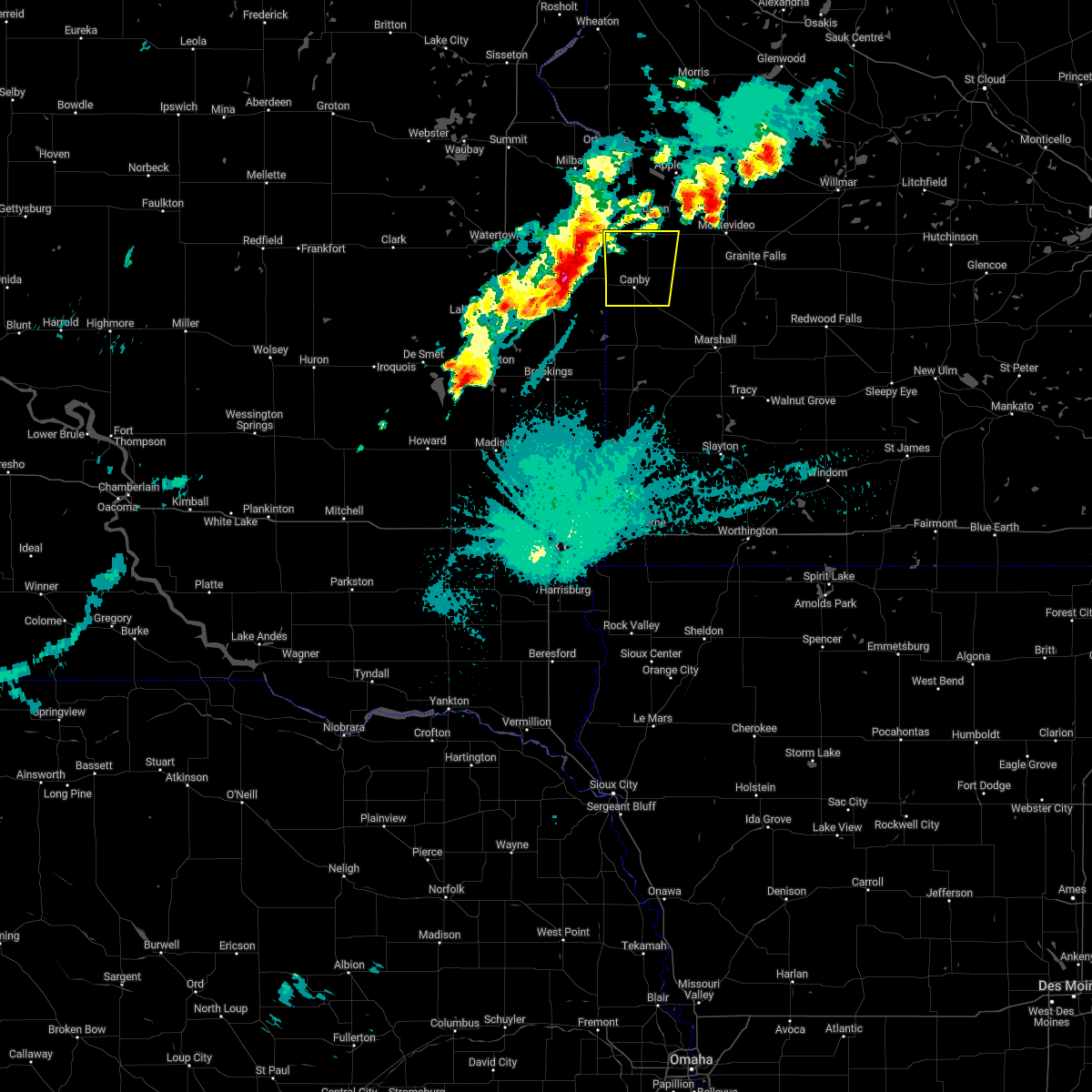 Interactive Hail Maps Hail Map for Canby, MN
