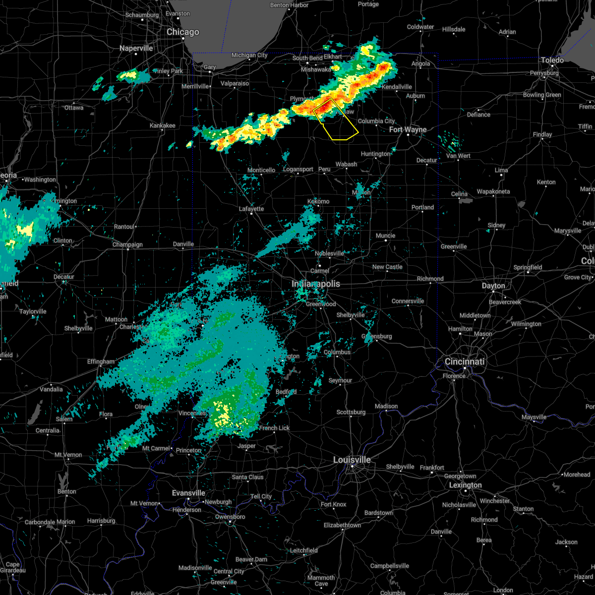 Interactive Hail Maps Hail Map for Warsaw, IN