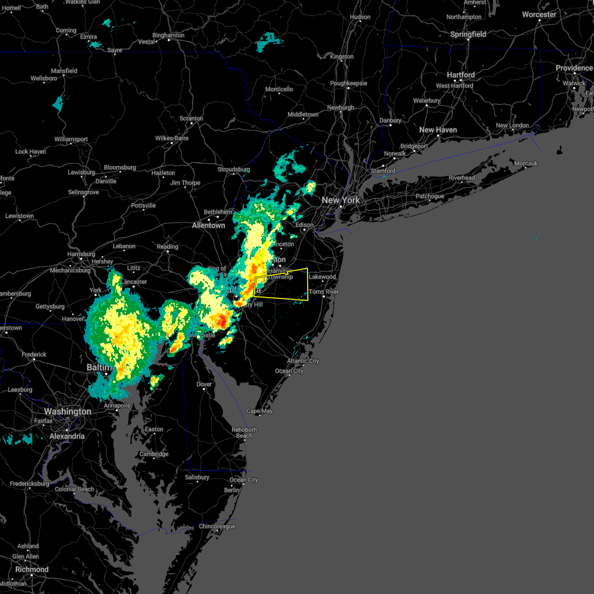 Interactive Hail Maps Hail Map for Burlington, NJ