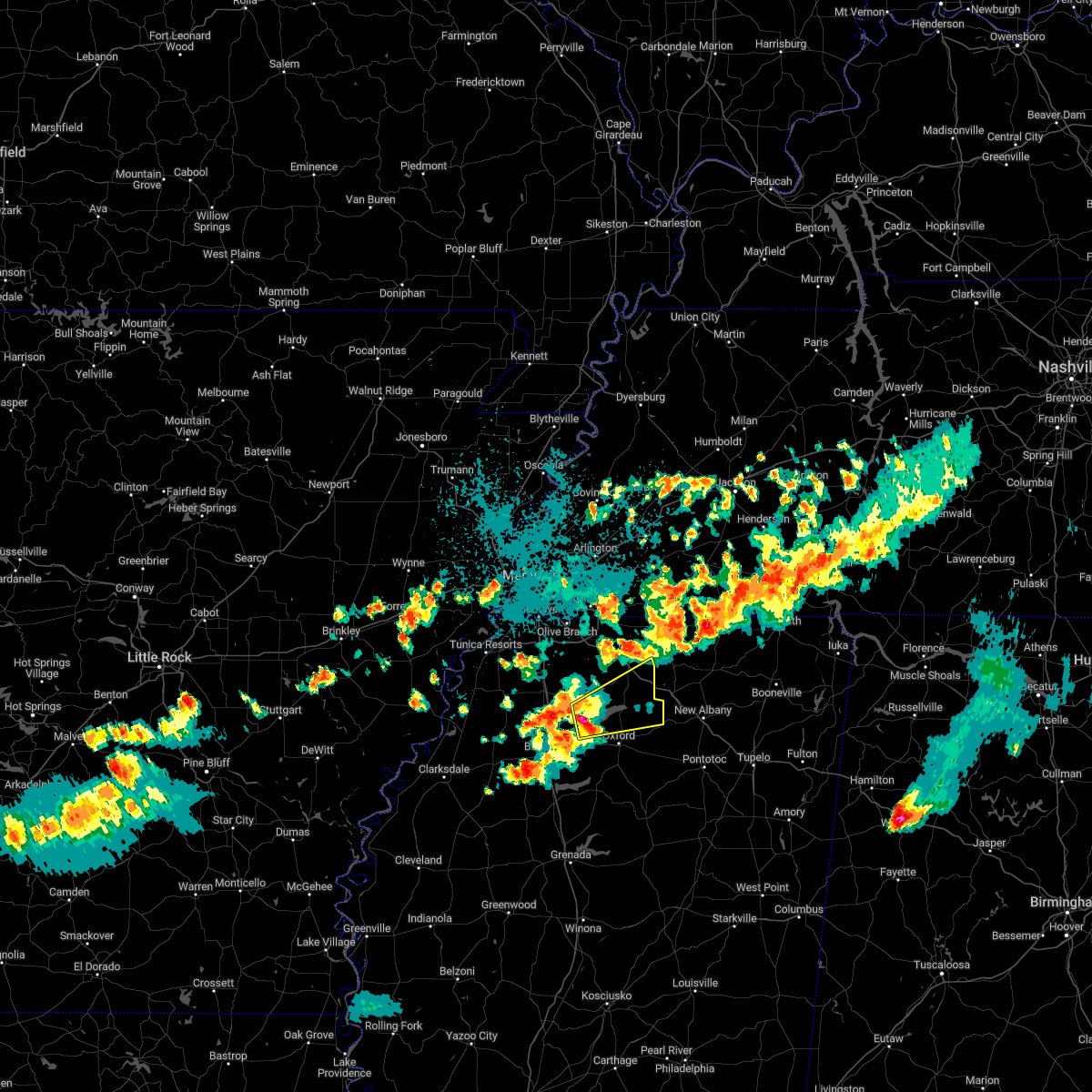 Interactive Hail Maps Hail Map for Potts Camp, MS