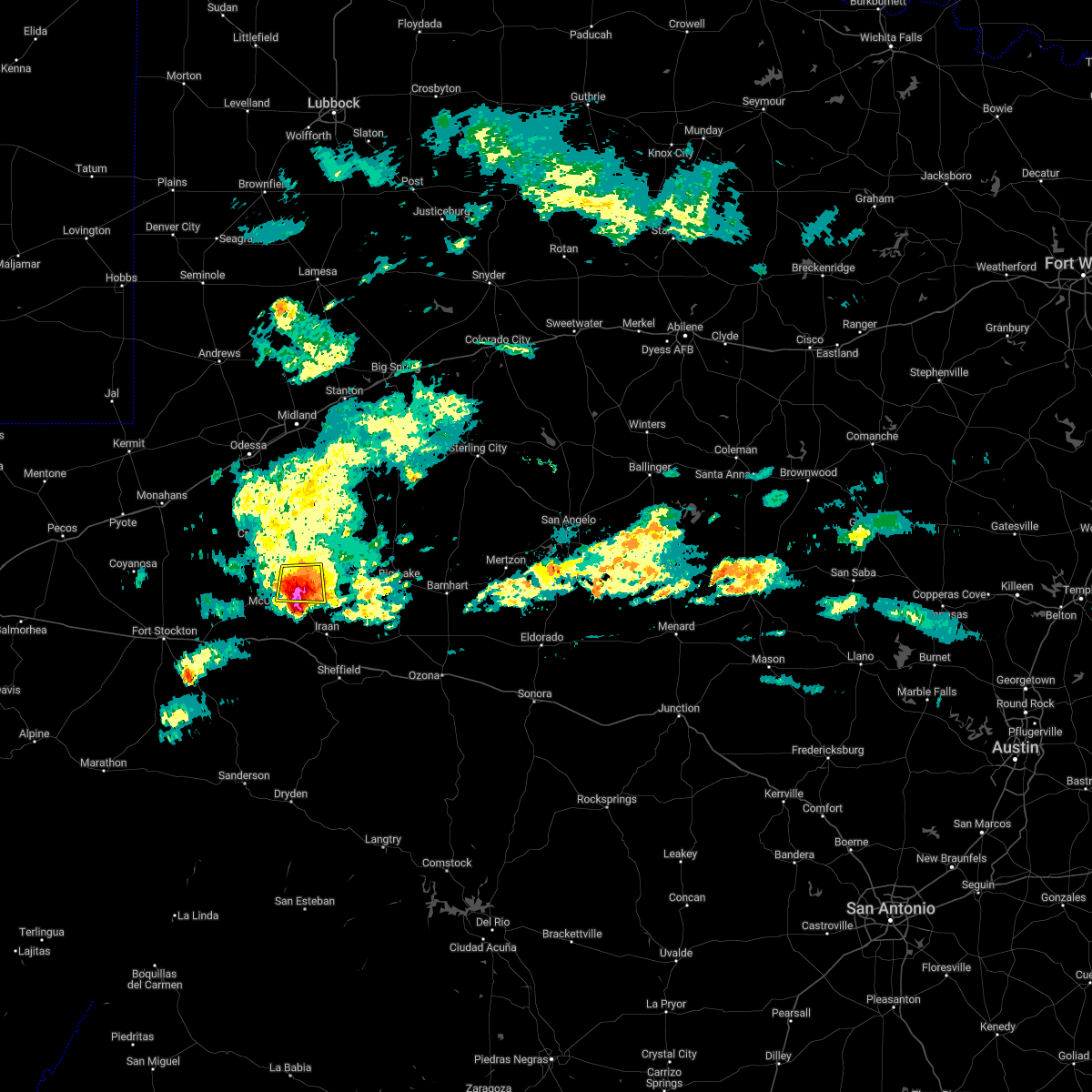 Interactive Hail Maps Hail Map for Rankin, TX