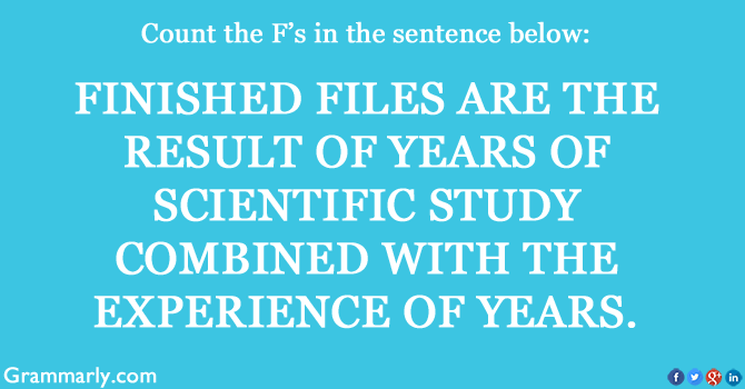 How many Fs do you see? Grammarly Blog