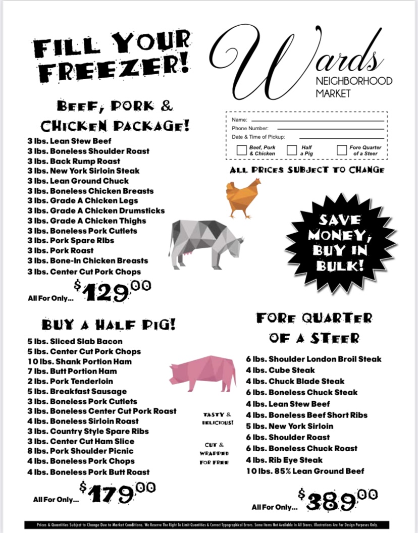 Wards Neighborhood Market Freezer Buys