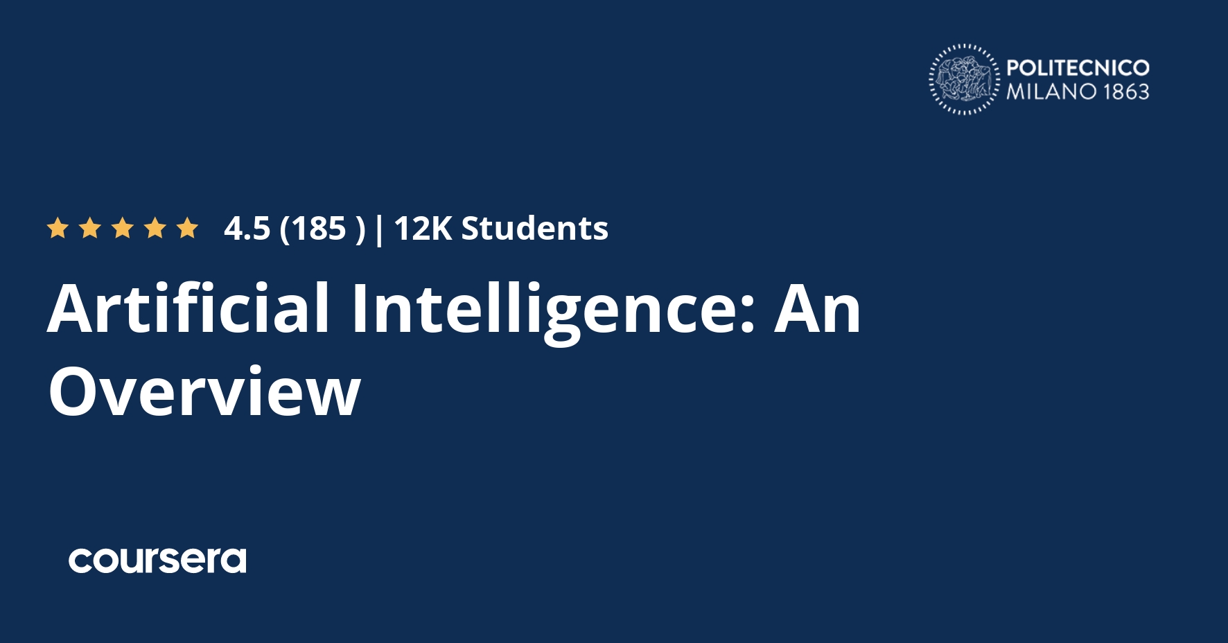 Artificial Intelligence An Overview Coursera