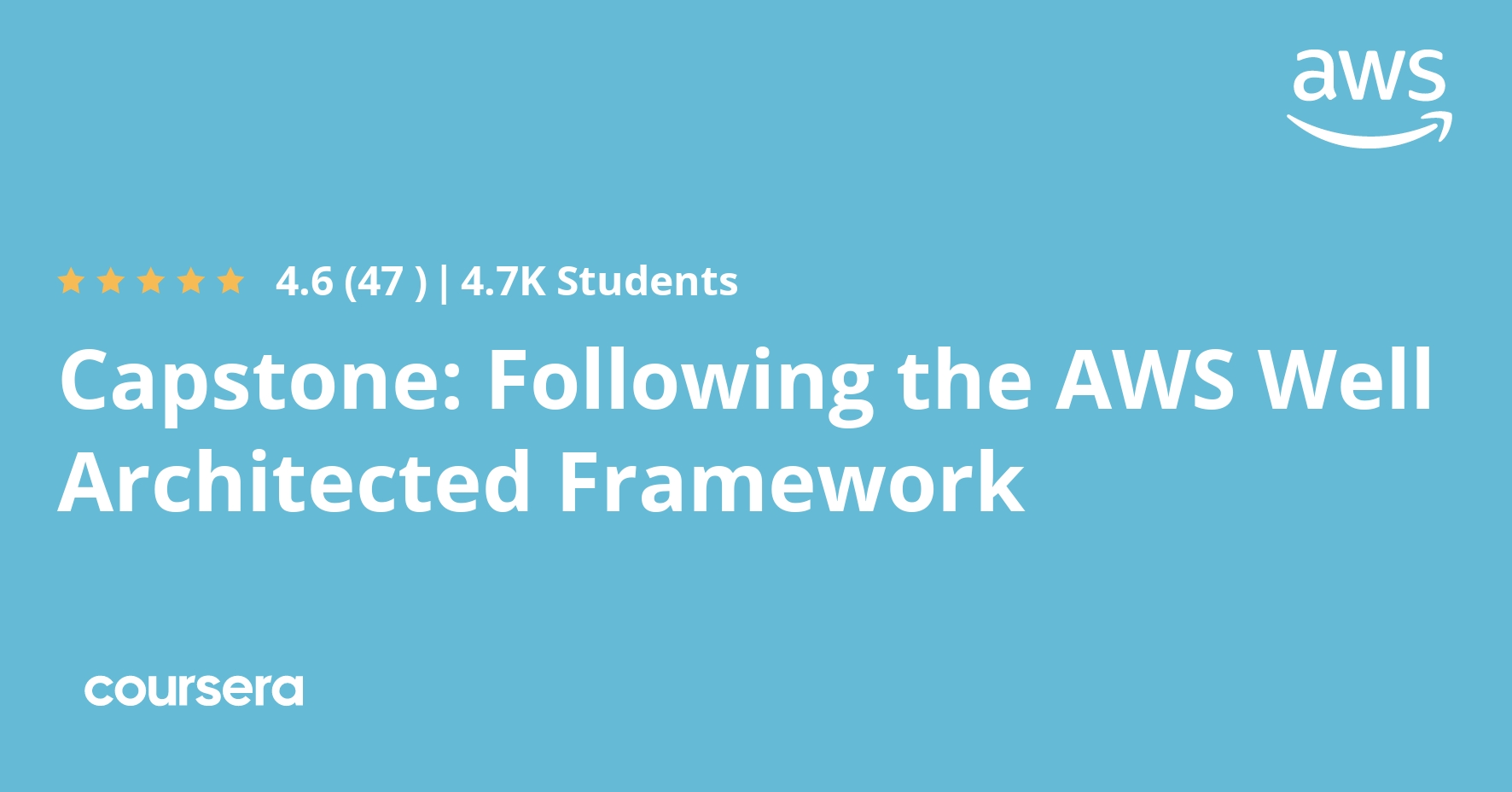 Capstone Following the AWS Well Architected Framework Coursera