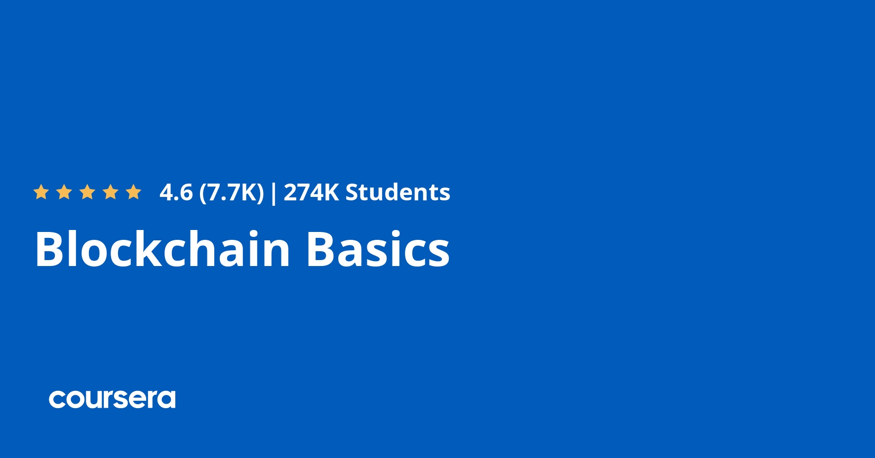 Blockchain Basics Coursera