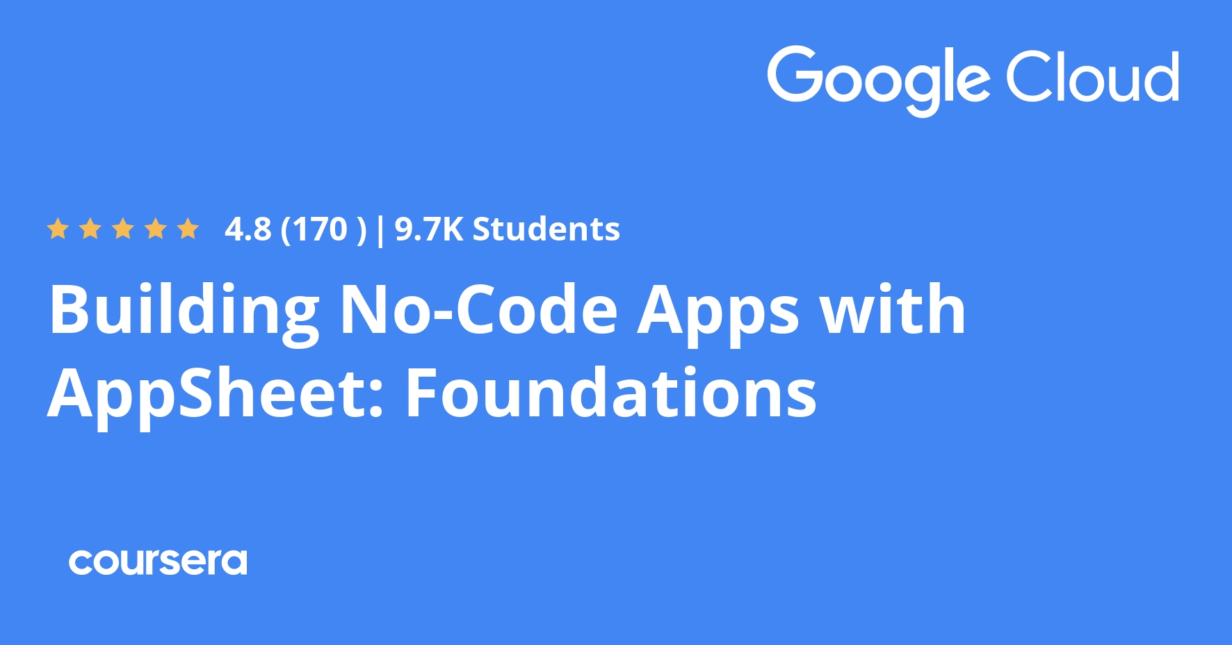 Building NoCode Apps with AppSheet Foundations Coursera