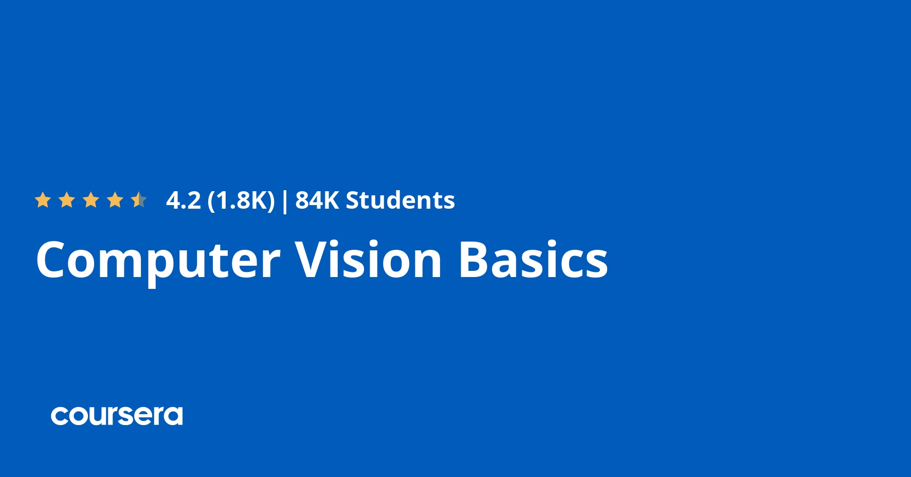 Computer Vision Basics Coursera