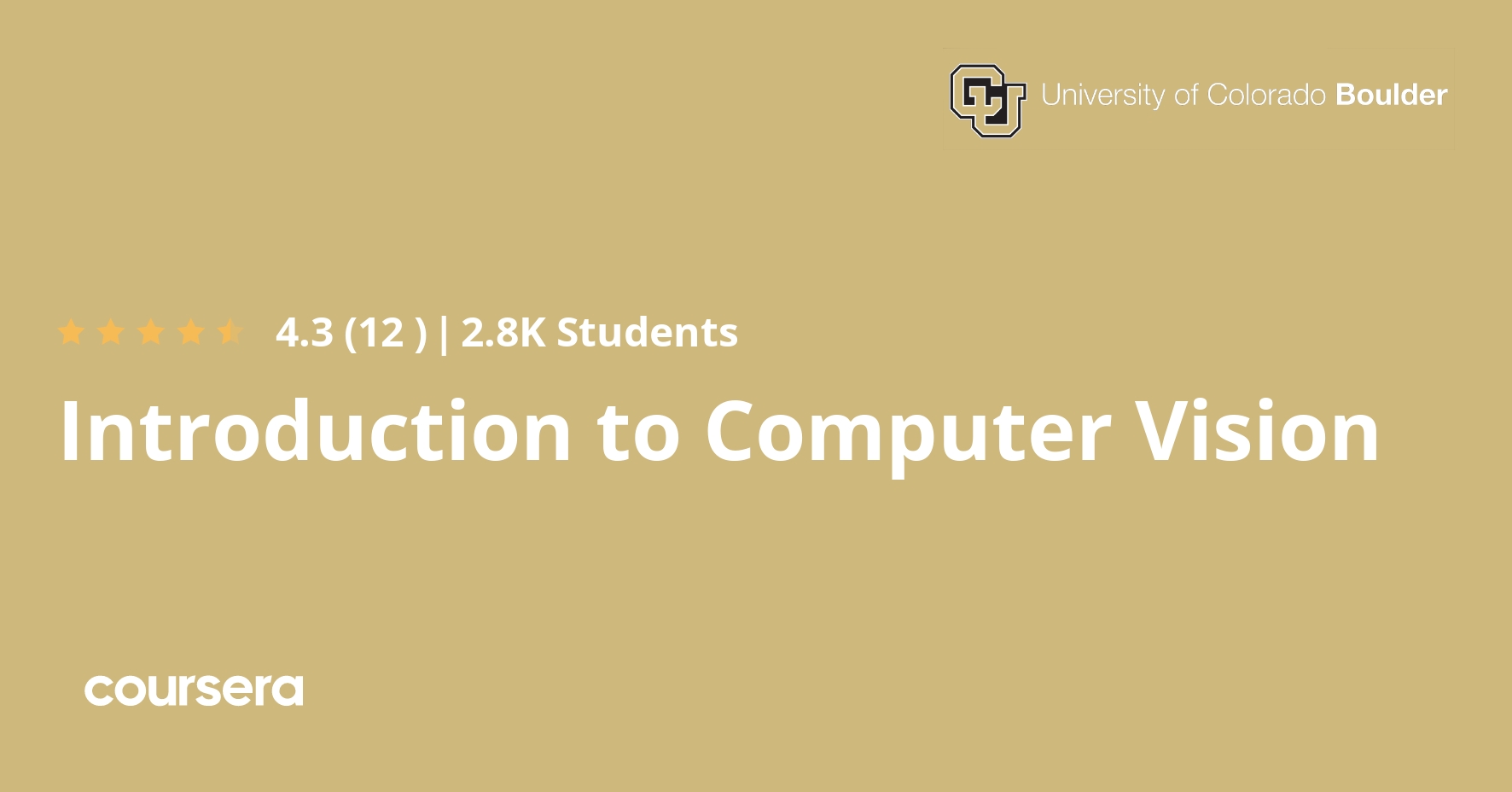 Introduction to Computer Vision Coursera