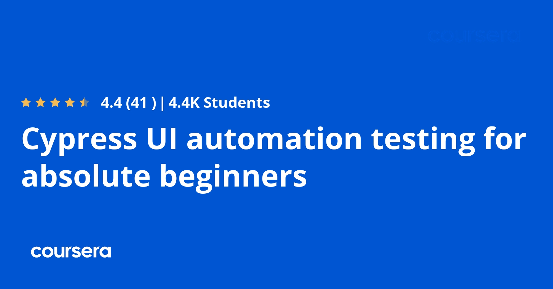 Cypress UI automation testing for absolute beginners