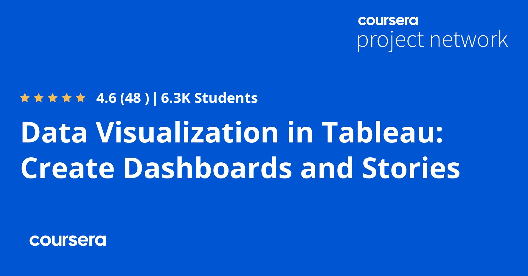 Data Visualization in Tableau Create Dashboards and Stories