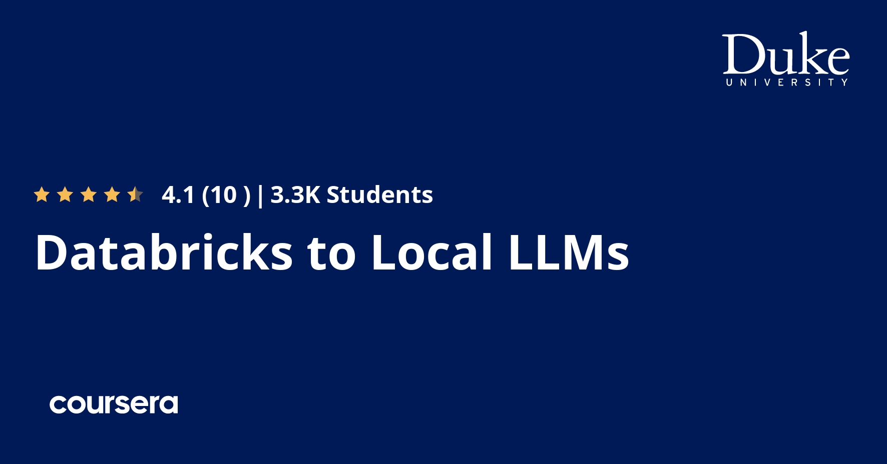 Databricks to Local LLMs Coursera
