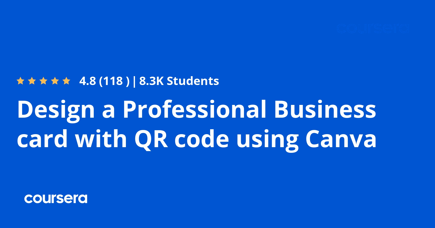 Design a Professional Business card with QR code using Canva