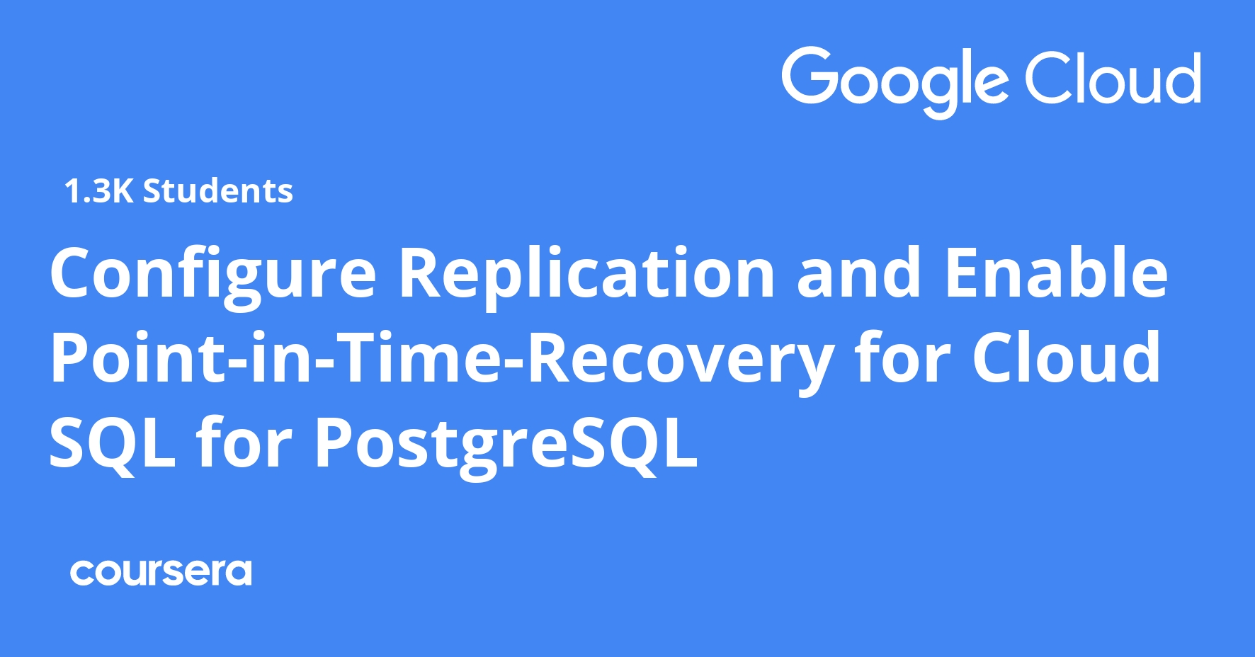 Configure Replication and Enable PointinTimeRecovery for Cloud SQL