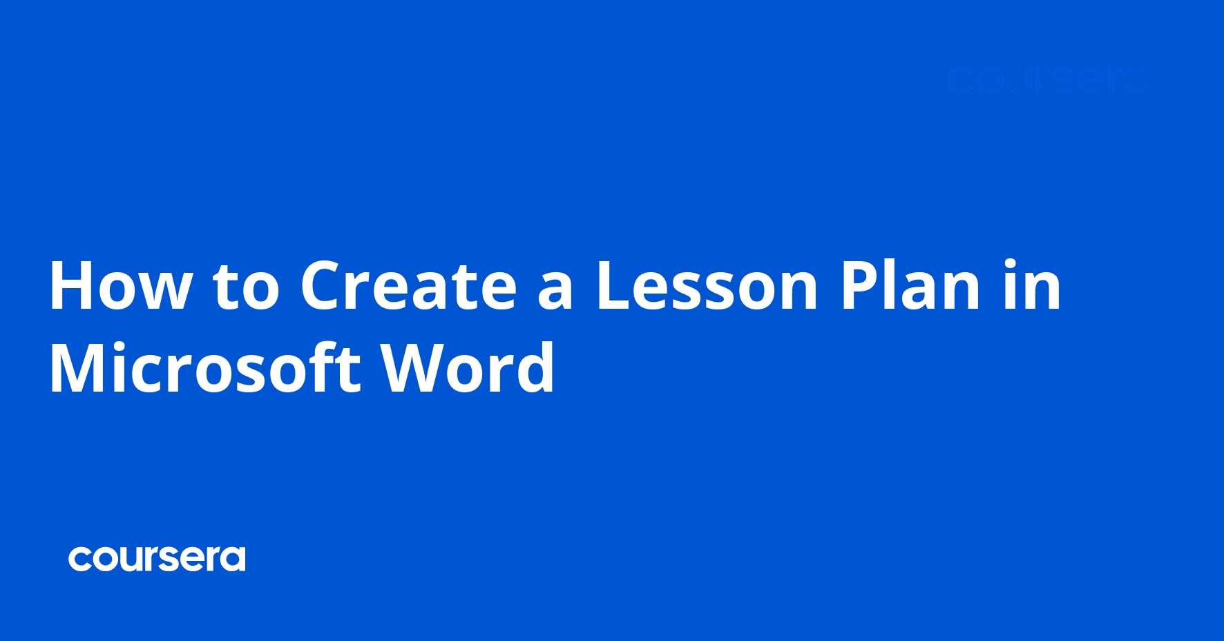 How to Create a Lesson Plan in Microsoft Word