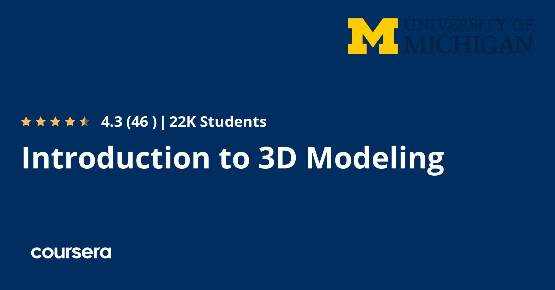 Introduction to 3D Modeling Coursera