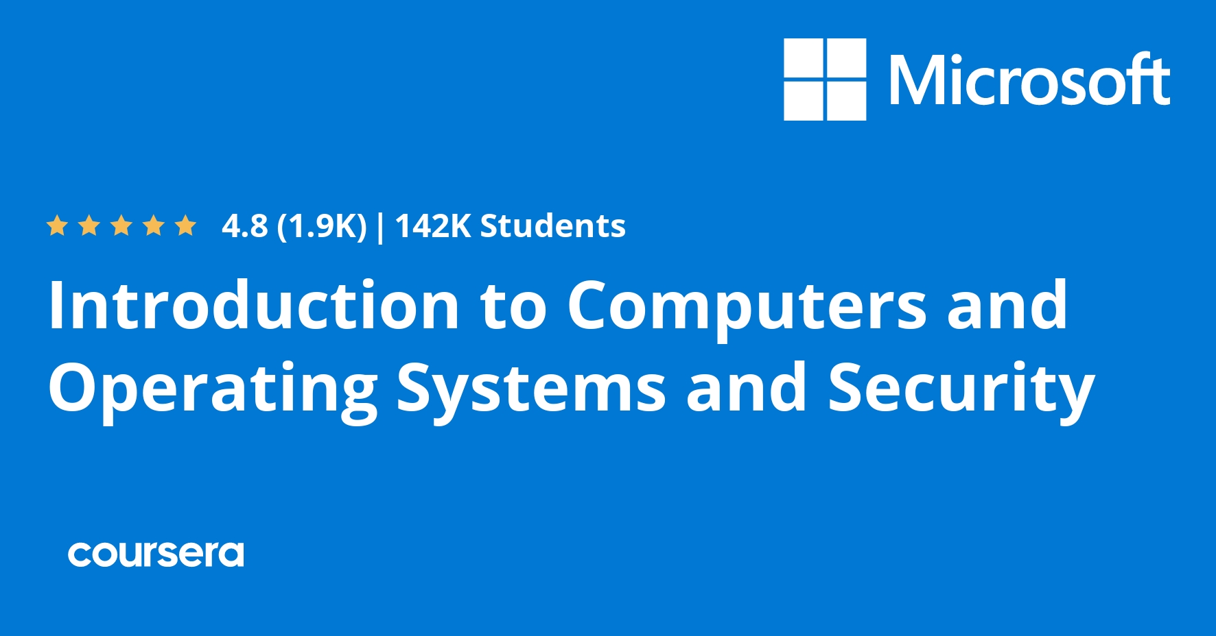 Introduction to Computers and Operating Systems and Security Coursera